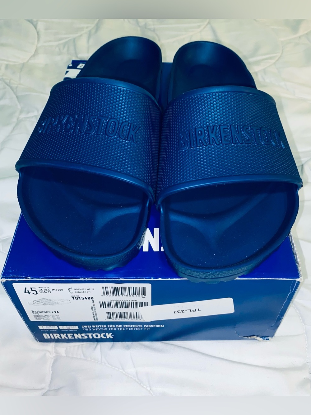 Birkenstock size 12 Men's Deep Blue EVA Slide Sandals